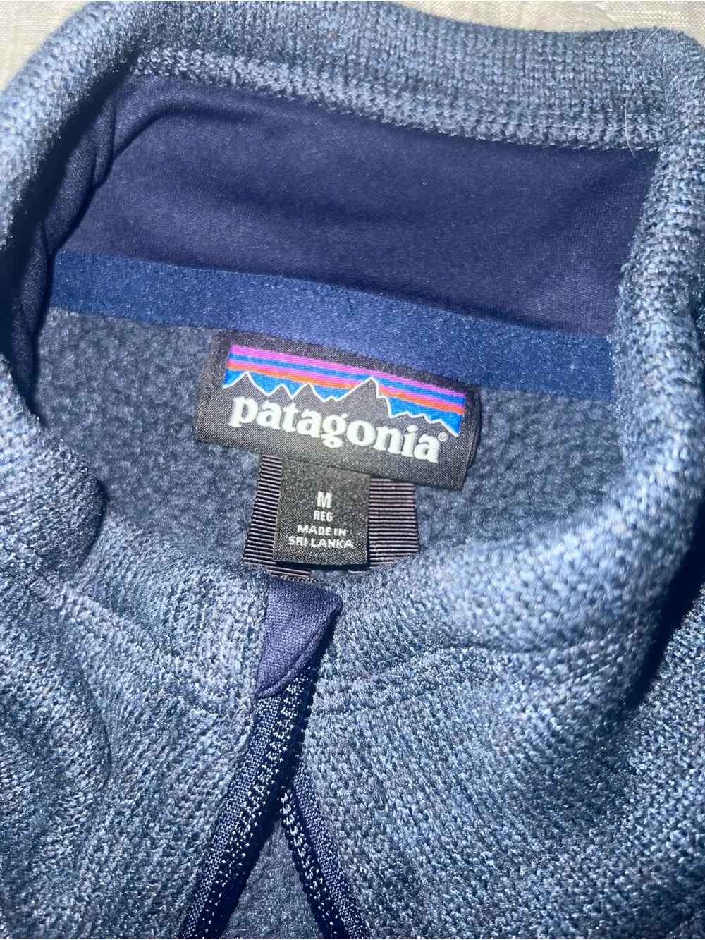 Patagonia Navy Blue Quarter-Zip Fleece Pullover